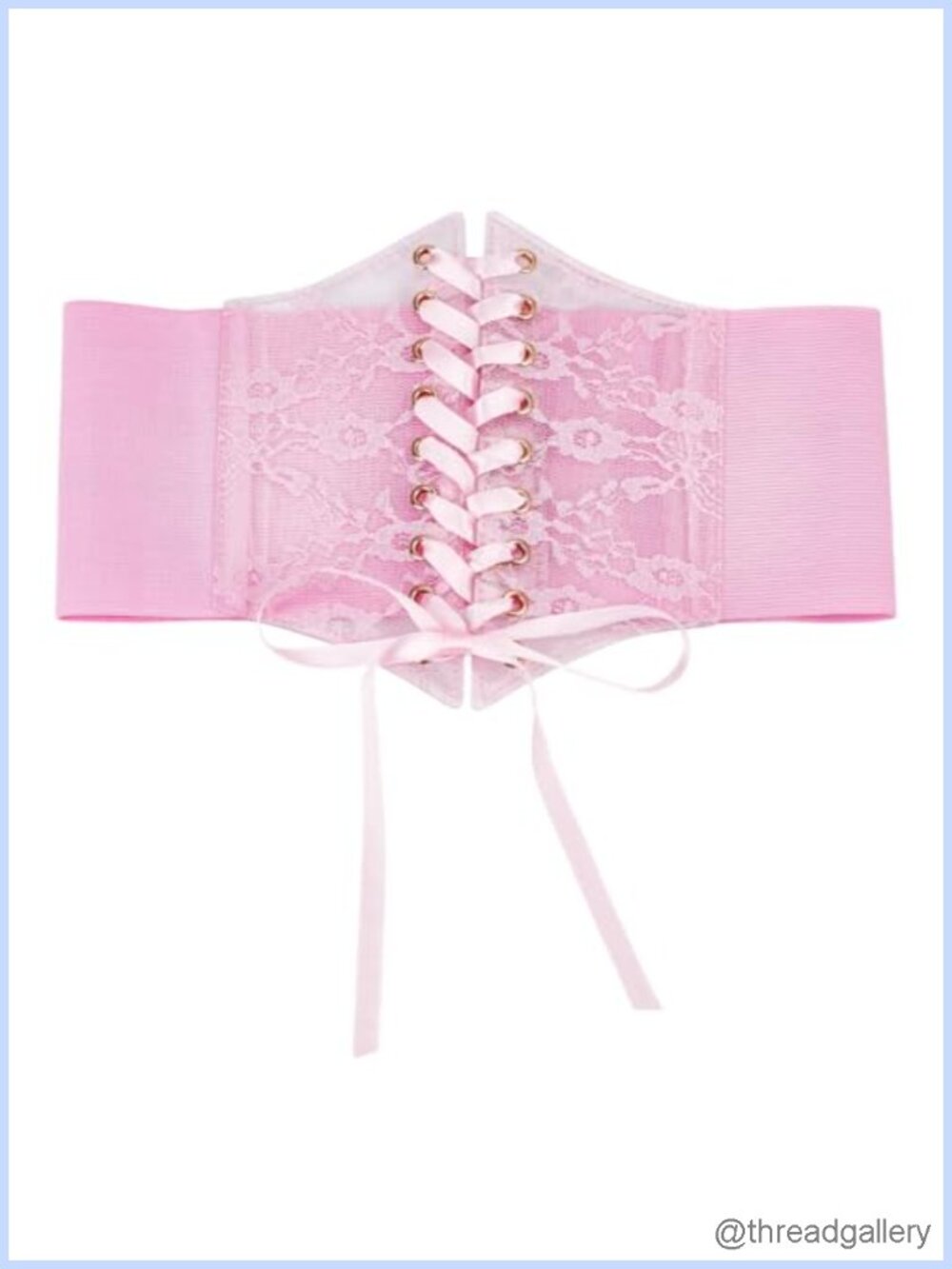 Women's Lace Corset Belt Wide Waist Bustier Elastic Cinch Belt